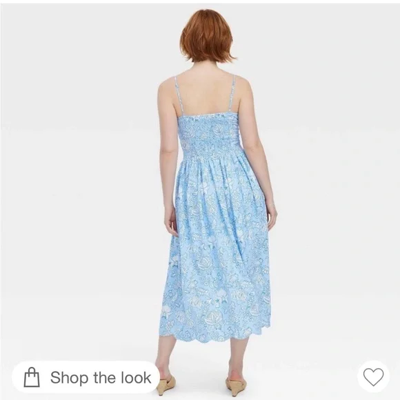 Roller Rabbit x Target Floral Vines Drop Waist Midi A-Line Dress - Picture 3 of 7